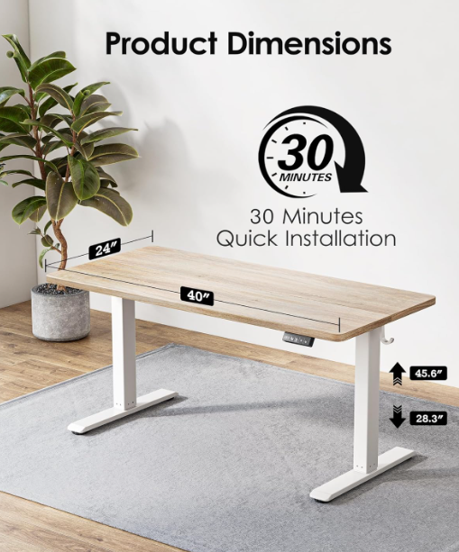 Standing Desk, Height Adjustable Electric Desk
