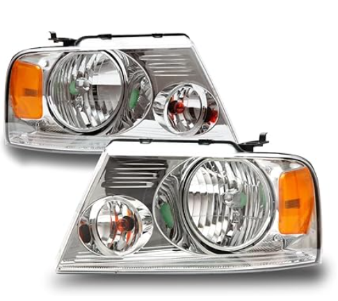 Pair of G-PLUS Headlight, Compatible with 2004-2008 Ford F150/2006-2008 Lincoln Mark LT