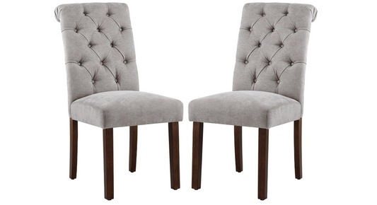 Button Tufted Dining Chairs Set of 2