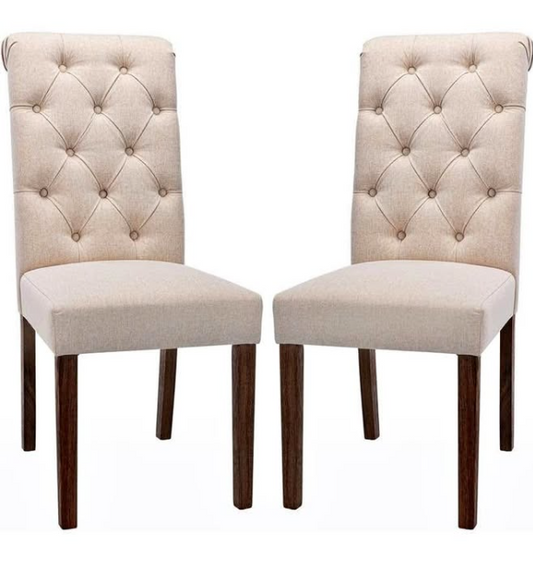 COLAMY Tufted Dining Room Chairs Set of 2
