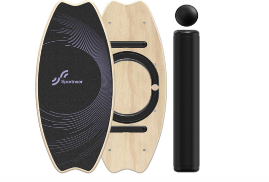 Wooden Balance Board with Adjustable Stoppers