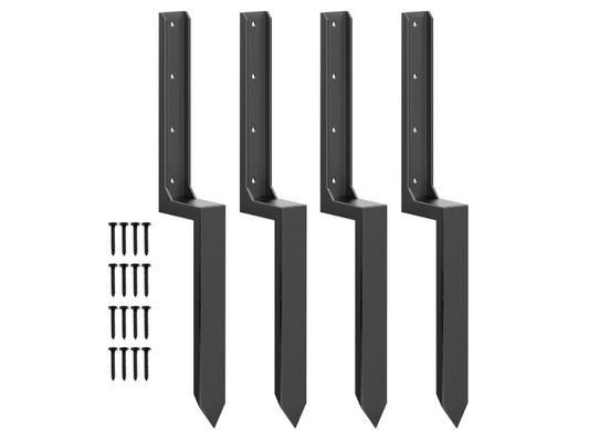 4Pcs Heavy Duty Steel Fence Post Stakes Repair Kit