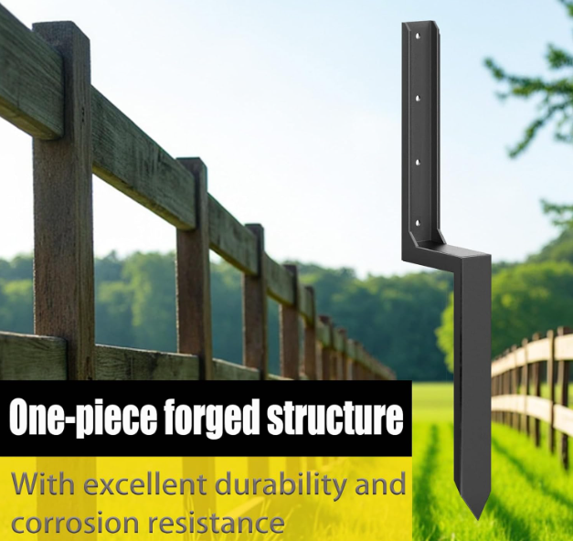 4Pcs Heavy Duty Steel Fence Post Stakes Repair Kit